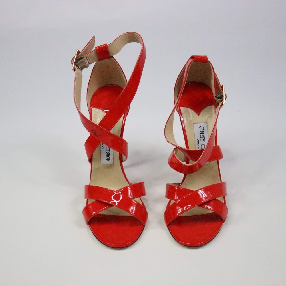 Jimmy Choo Lottie Patent Leather Sandals Women’s Size 39.5 - Picture 7 of 7